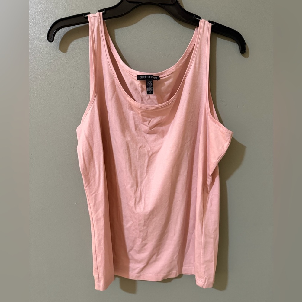 Eileen Fisher Lightweight Viscose Jersey Slim Tank
Size large light pink